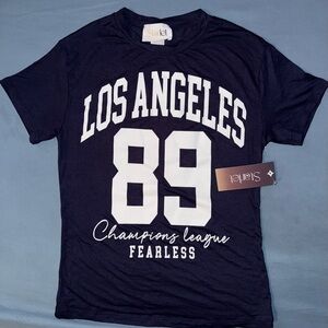 Navy Blue Graphic Women's Top